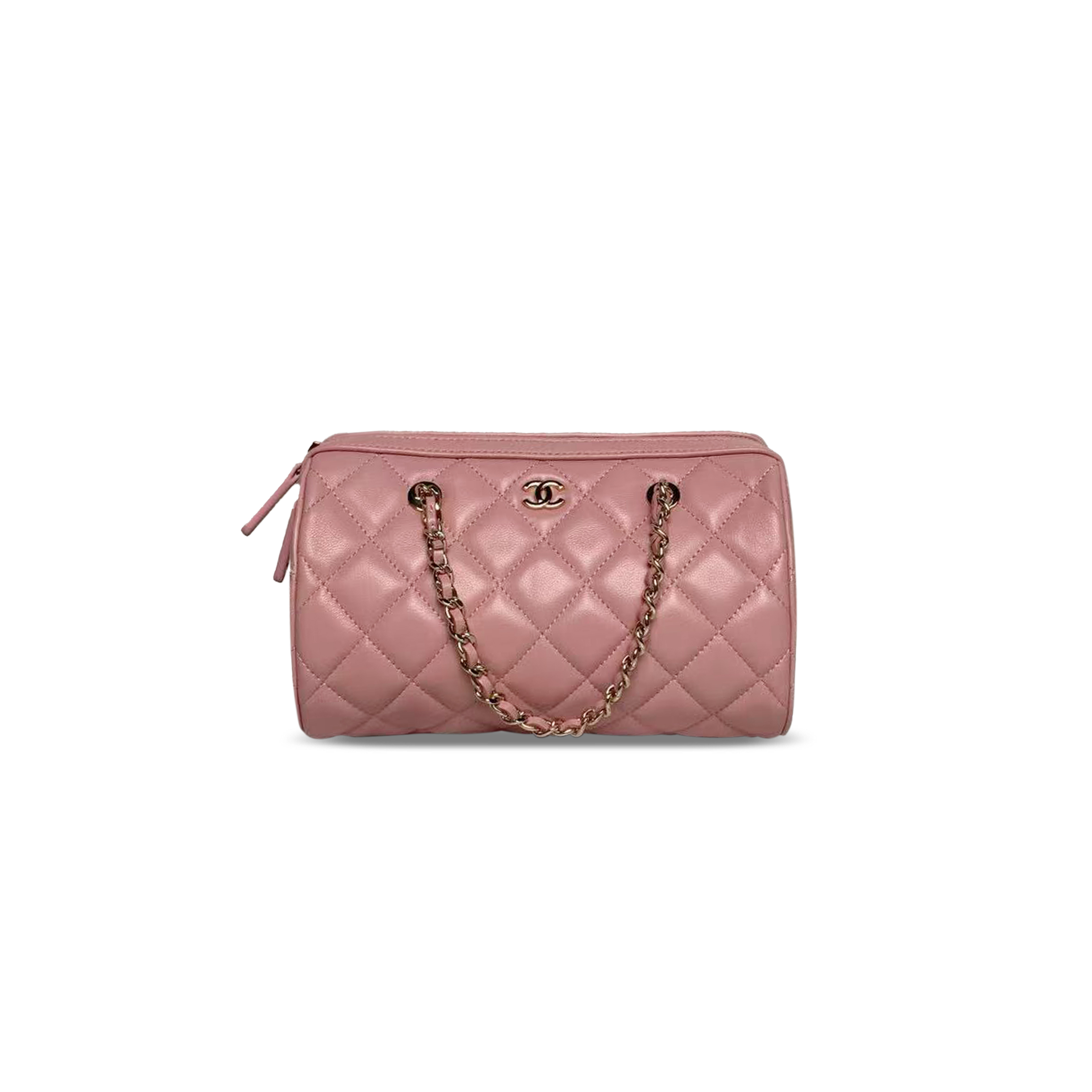 Ch*el mini boston bag soft pink ap4474 (18*11*11cm)